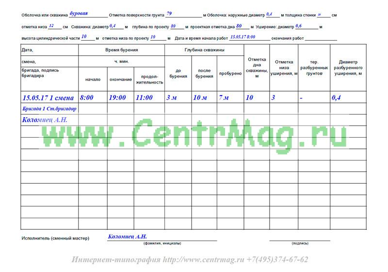 Ведение буровых работ. Образец заполнения журнала бурения скважин под сваи. Журнал бурения скважин образец заполнения. Журнал бурения скважин под сваи форма. Образец заполнения журнала лидерного бурения.