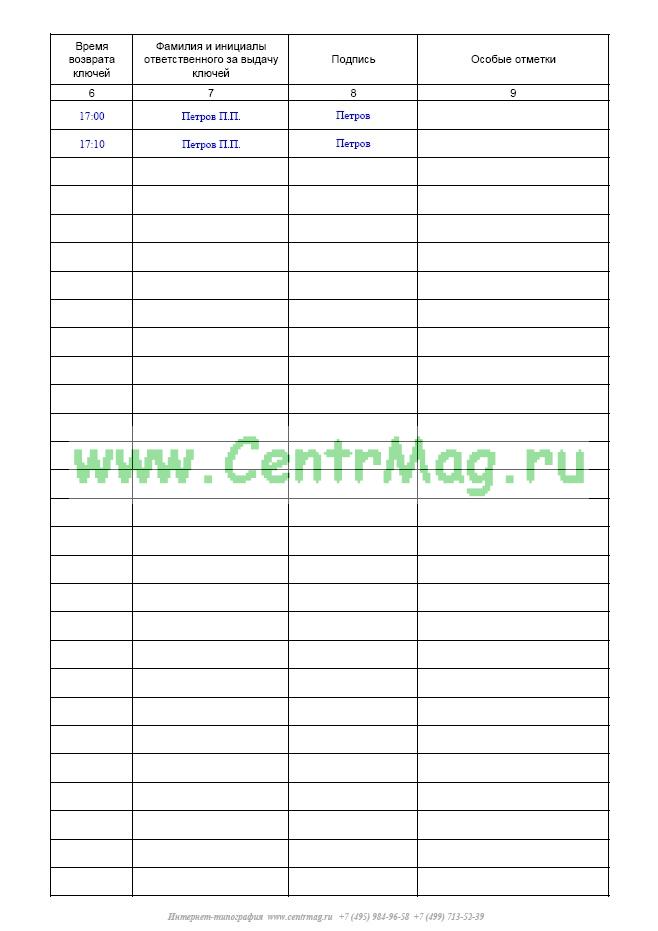 Журнал учета автотранспорта для охраны образец