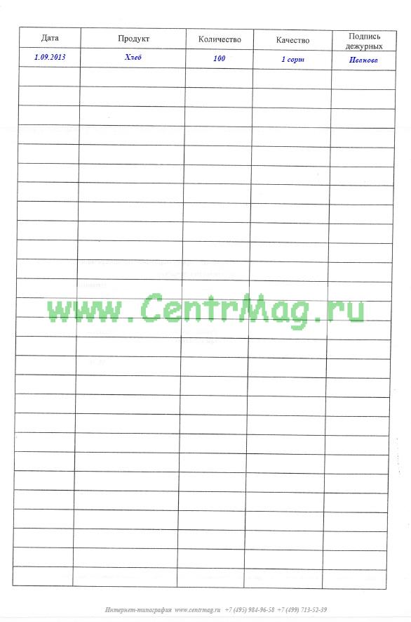 Журнал отбора проб на пищеблоке в доу образец заполнения